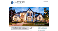 Desktop Screenshot of mattpowerscustomhomes.com