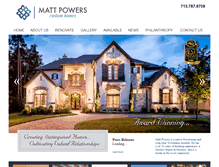 Tablet Screenshot of mattpowerscustomhomes.com